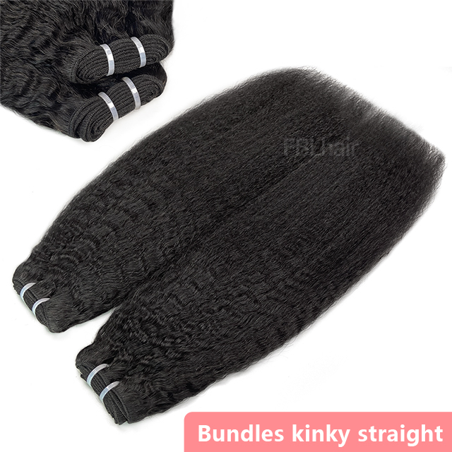 FBLhair Best Kinky Straight Human Hair Bundles 