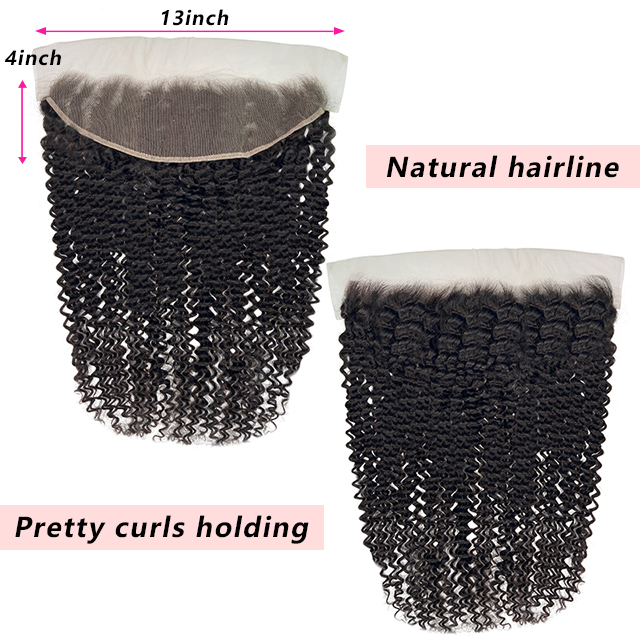 kinky curly bundles&frontal