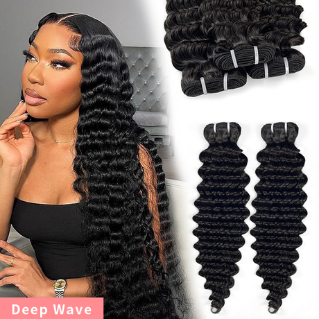 FBLhair Brazilian Deep Wave 3 Bundles Deals Human Hair