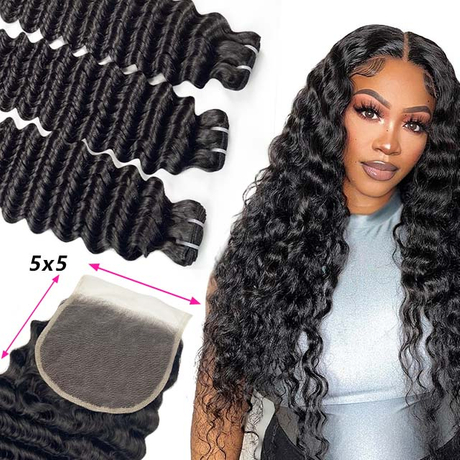 5x5 deep wave bundles & closure