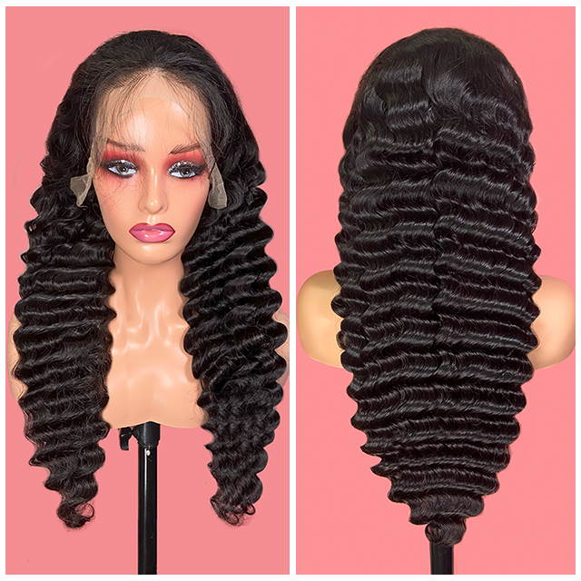 FBLhair 13x4 Deep Wave Full Frontal Wigs Best Human Hair 