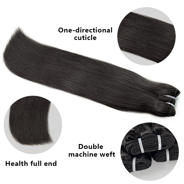FBLhair Brazilian Straight Human Hair 3 Bundles With Closure Transparent Natural