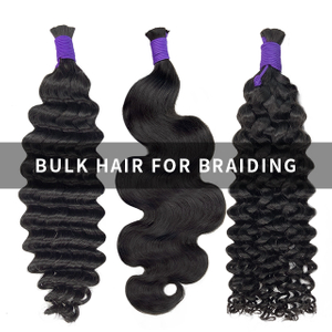 FBLhair Human Hair 18 Inch Bulk Hair Bundle Deals for Boho Braiding