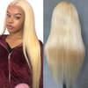 Straight Transparent Lace 613 Closure Wig Human Hair