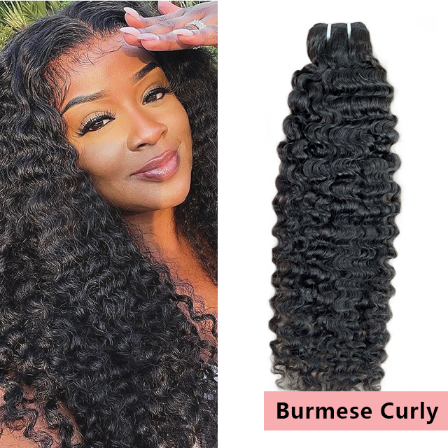 FBLhair Unprocessed Burmese Curly Hair Bundles Fast Shipping