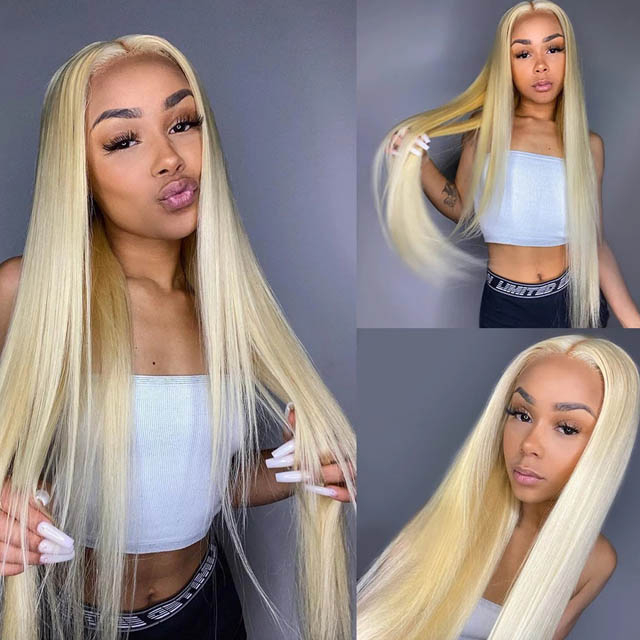 Peruvian Good Thick Blonde 613 Bundles And Closure
