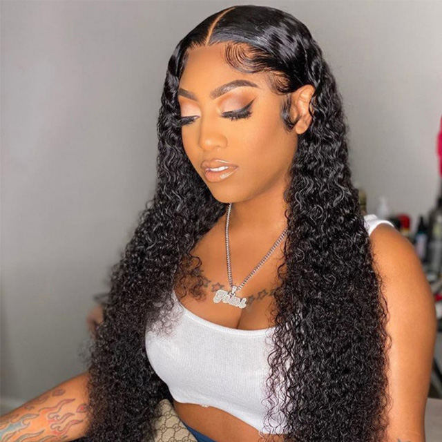 Natural Wave Hd Lace Closure Wig Middle Part