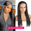 FBLhair Long Black 5x5 Lace Closure Wig Human Hair Straight 