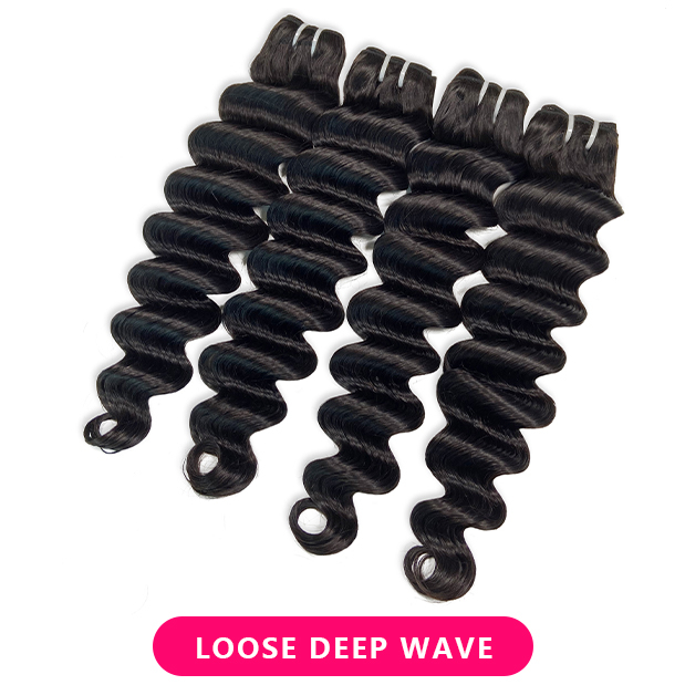 Peruvian Black Loose Curly Hair 3 Bundle Deals
