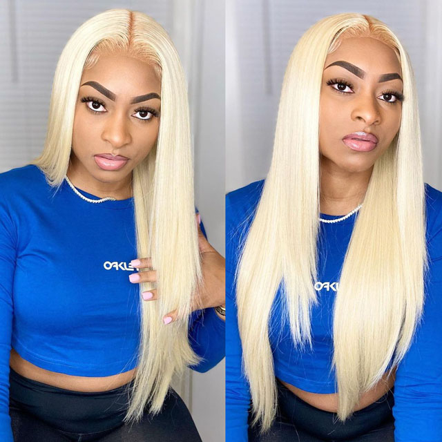 613 Color Lace Front Human Hair Wig Straight