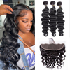 Peruvian Loose Deep Wave Hair 3 Bundles With Lace Frontal