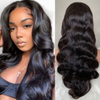 Bleached Knots Natural Color Body Wave 4x4 Wig