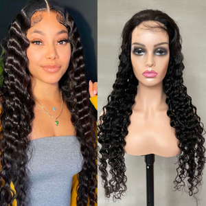Next Day Delivery 28 Inch Deep Wave Closure Wig