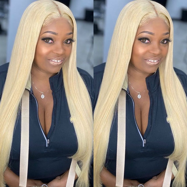 Cheap 613 Hair Blonde Lace Frontal with Bundles