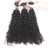 100% Brazilian Human Hair Curly wave 3 bundles with closure