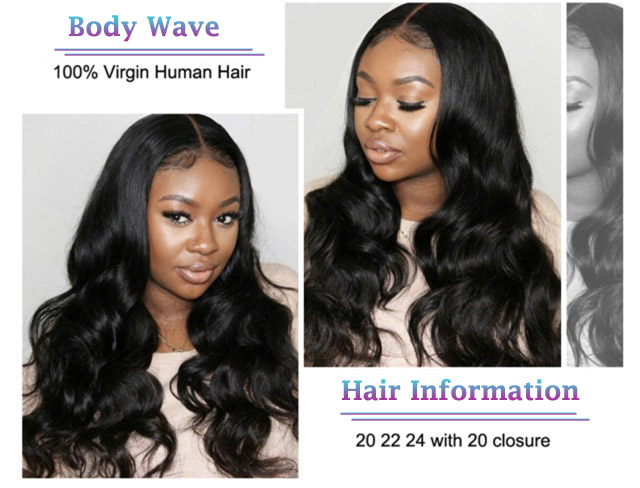 Body wave hair Bundles With HD Closure (1)