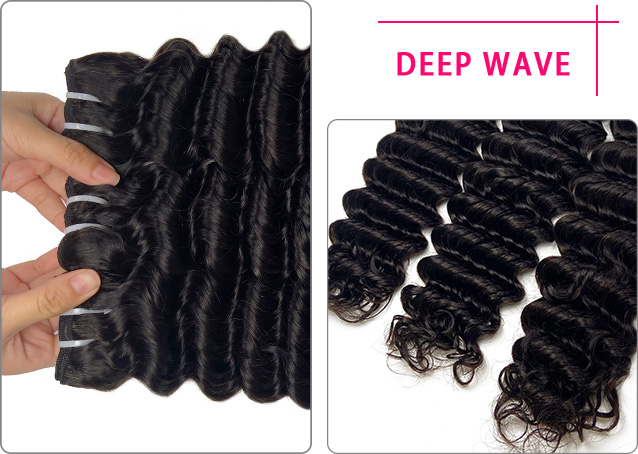 Black Deep Wave Hair Wholesale Bundles Starter Package