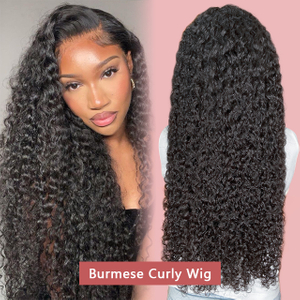 FBLhair 13x4 Raw Hair Burmese Curly Full Frontal Wig for Sale 