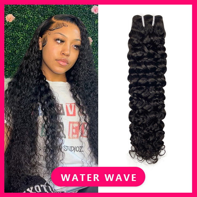FBLhair 3 Bundles of Human Hair Products Curly Water Wave