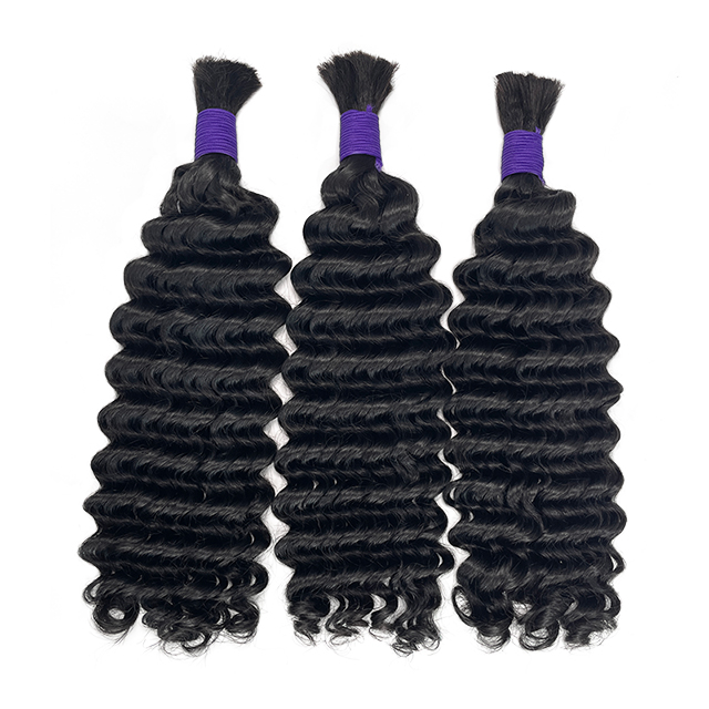 FBLhair Boho Braiding Hair Deep Wave Bulk Bundle for Black Women
