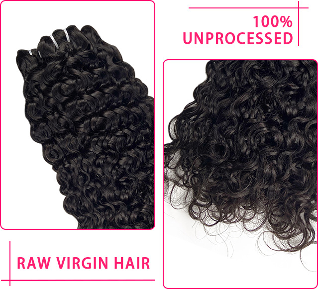 FBLhair 1b Brazilian Natural Waves 3 Hair Bundles Human Extensions