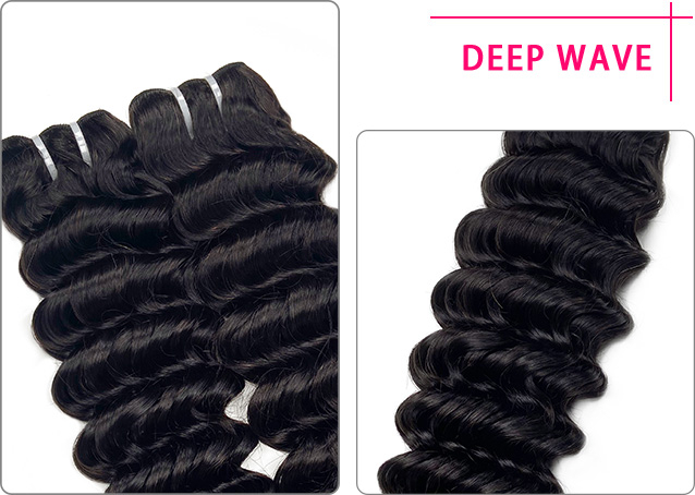 FBLhair Best Deep Wave Curly Three Hairs Bundle Products