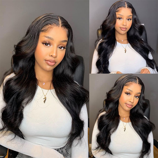 5x5 Body Wave Transparent Lace Closure with Bundles