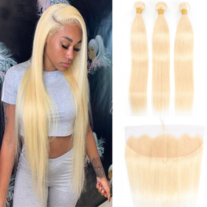 Cheap 613 Hair Blonde Lace Frontal with Bundles