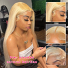 FBLhair Cheap 613 Human Hair 5x5 Straight Closure Wig Blonde
