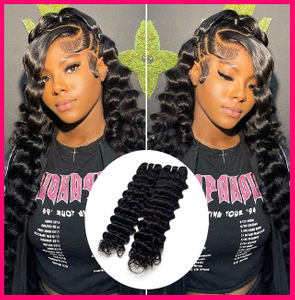 Black Deep Wave Hair Wholesale Bundles Starter Package