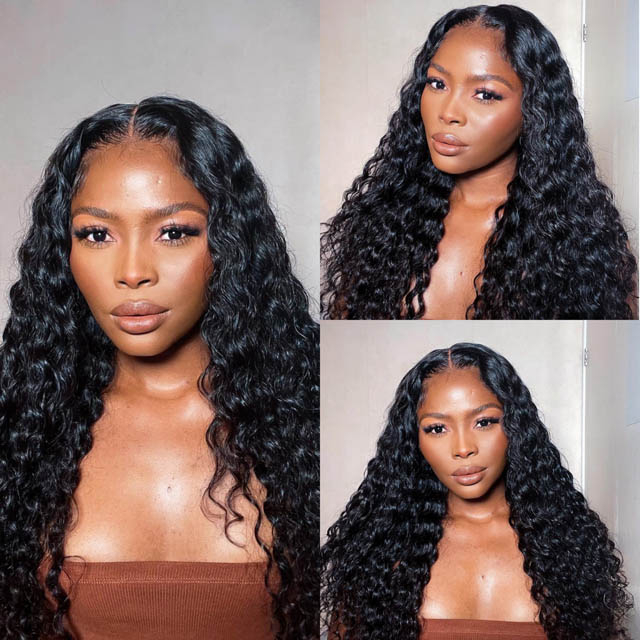Fast Shipping Water Wave 4x4 Lace Closure Wig