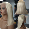 613 Straight 12 Inch Short Blonde Bob Lace Wigs