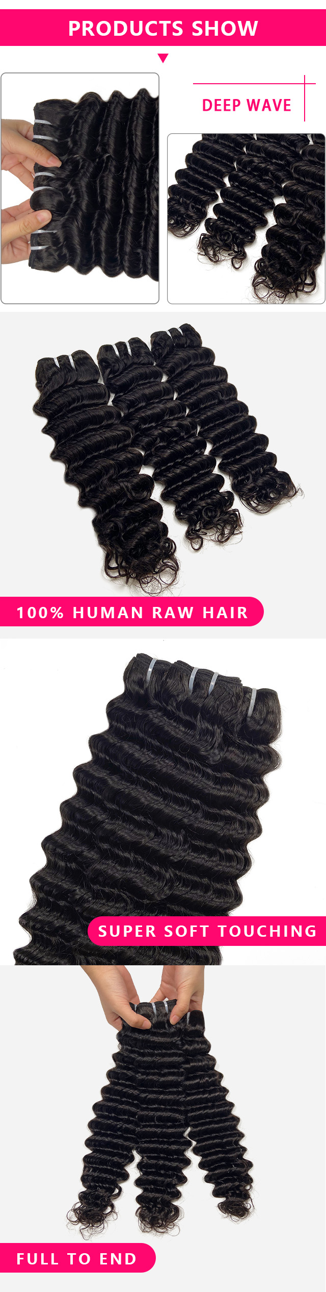 3 bundle deals human hair