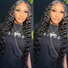 26 Inch Deep Curly Closure Wig with Elastic Band