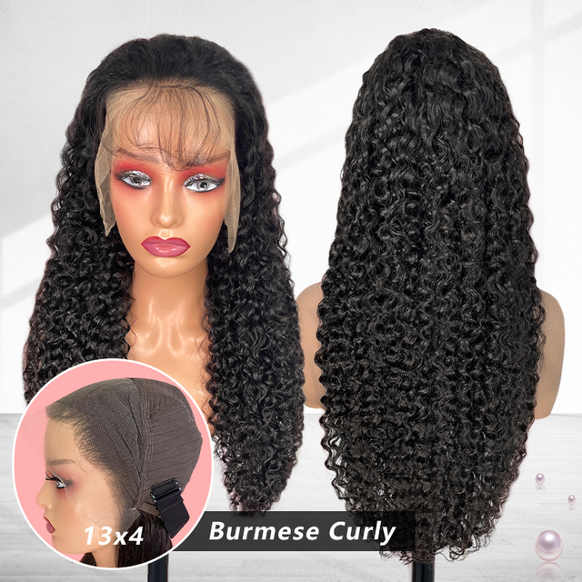 FBLhair 13x4 Raw Hair Burmese Curly Full Frontal Wig for Sale 