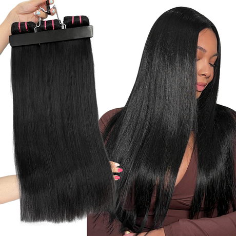Real Brazilian Silk Straight Human Hair Bundle Deals